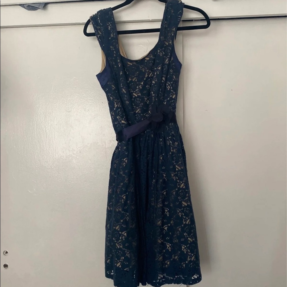 Navy lace dress